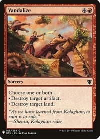 Vandalize - The List Reprints - Magic: The Gathering card