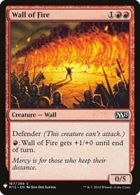 Wall of Fire - The List Reprints - Magic: The Gathering card