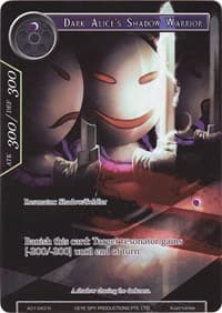 Dark Alice's Shadow Warrior (Full Art) - Alice Origin - Force of Will card