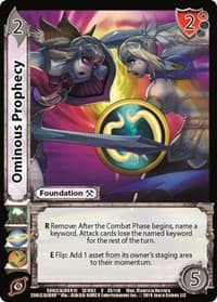 Ominous Prophecy - SoulCalibur VI: Libra of Souls - UniVersus card