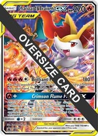 Charizard & Braixen GX - SM230 (SM Black Star Promo) - Jumbo Cards - Pokemon card