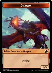 Dragon // Dinosaur Double-Sided Token - Magic Game Night 2019 - Magic: The Gathering card