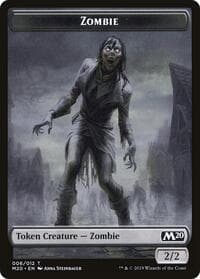 Zombie // Wolf Double-Sided Token - Magic Game Night 2019 - Magic: The Gathering card