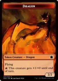 Dragon (001) // Zombie Double-Sided Token - Magic Game Night 2019 - Magic: The Gathering card