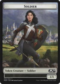 Soldier // Dinosaur Double-Sided Token - Magic Game Night 2019 - Magic: The Gathering card