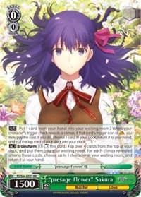 "presage flower" Sakura - Fate/stay night [Heaven's Feel] - Weiss Schwarz card