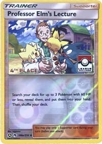 Professor Elm's Lecture - 188a/214 (League Challenge) [4th Place] - League & Championship Cards - Pokemon card