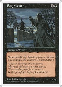 Bog Wraith - Fifth Edition - Magic: The Gathering card