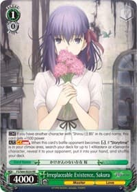 Irreplaceable Existence, Sakura - Fate/stay night [Heaven's Feel] - Weiss Schwarz card