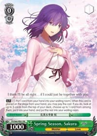 Spring Season, Sakura - Fate/stay night [Heaven's Feel] - Weiss Schwarz card