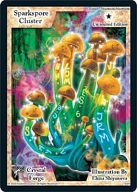 Sparkspore Cluster (Unlimited Edition) - Crystal Forge - Exodus TCG card