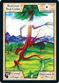 Roseroot Red Cedar (Unlimited Edition) - Crystal Forge - Exodus TCG card