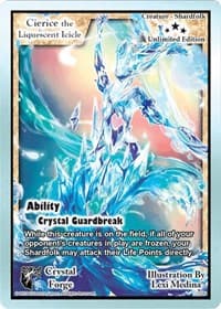 Cierice the Liquescent Icicle (Unlimited Edition) - Crystal Forge - Exodus TCG card