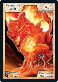 Crystalfire Wolf (Unlimited Edition) - Crystal Forge - Exodus TCG card
