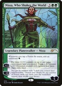 Nissa, Who Shakes the World (Stained Glass) - Secret Lair Drop Series - Magic: The Gathering card