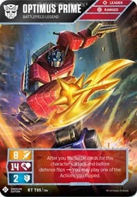 Optimus Prime - Battlefield Legend (Energon Edition) - Wave 1 - Transformers TCG card