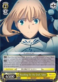 Reaching for the Grail, Saber - Fate/stay night [Heaven's Feel] - Weiss Schwarz card