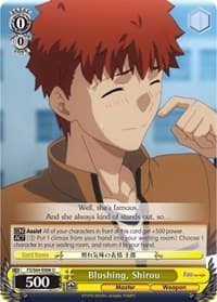 Blushing, Shirou - Fate/stay night [Heaven's Feel] - Weiss Schwarz card