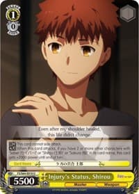 Injury's Status, Shirou - Fate/stay night [Heaven's Feel] - Weiss Schwarz card