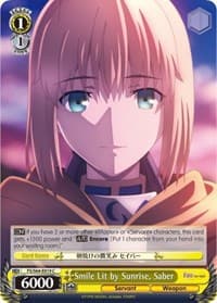 Smile Lit by Sunrise, Saber - Fate/stay night [Heaven's Feel] - Weiss Schwarz card