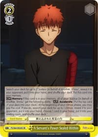 A Servant's Power Sealed Within (SR) - Fate/stay night [Heaven's Feel] - Weiss Schwarz card
