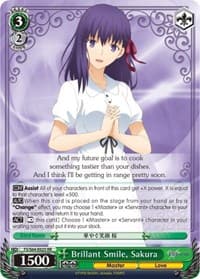 Brillant Smile, Sakura - Fate/stay night [Heaven's Feel] - Weiss Schwarz card
