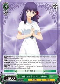 Brillant Smile, Sakura (SR) - Fate/stay night [Heaven's Feel] - Weiss Schwarz card