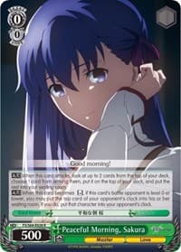 Peaceful Morning, Sakura - Fate/stay night [Heaven's Feel] - Weiss Schwarz card