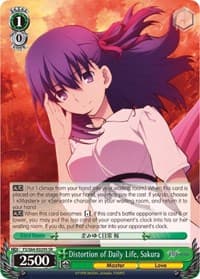 Distortion of Daily Life, Sakura (SR) - Fate/stay night [Heaven's Feel] - Weiss Schwarz card