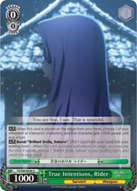 True Intentions, Rider - Fate/stay night [Heaven's Feel] - Weiss Schwarz card