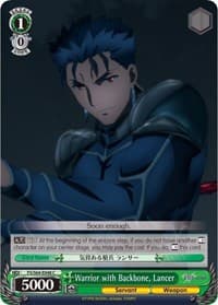 Warrior with Backbone, Lancer - Fate/stay night [Heaven's Feel] - Weiss Schwarz card