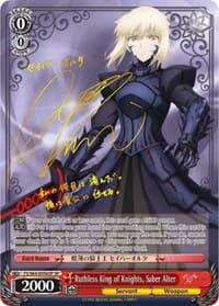 Ruthless King of Knights, Saber Alter (SP) - Fate/stay night [Heaven's Feel] - Weiss Schwarz card