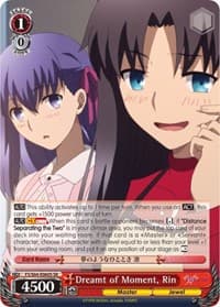Dreamt of Moment, Rin (SR) - Fate/stay night [Heaven's Feel] - Weiss Schwarz card