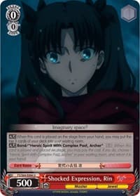 Shocked Expression, Rin - Fate/stay night [Heaven's Feel] - Weiss Schwarz card