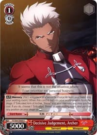 Decisive Judgement, Archer - Fate/stay night [Heaven's Feel] - Weiss Schwarz card