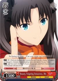 Beauty Feigning Innocence, Rin - Fate/stay night [Heaven's Feel] - Weiss Schwarz card