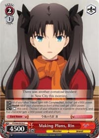 Making Plans, Rin - Fate/stay night [Heaven's Feel] - Weiss Schwarz card