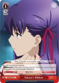 Sakura's Ribbon - Fate/stay night [Heaven's Feel] - Weiss Schwarz card
