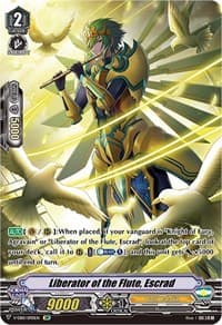 Liberator of the Flute, Escrad (SP) - V-EB10: The Mysterious Fortune - Cardfight Vanguard card