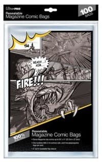 Magazine Bags - Resealable 8-3/4" x 11" (100-Pack) - Ultra Pro Comic and Magazine Bags and Boards - Collectible Storage card