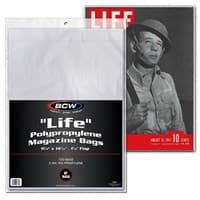 Magazine Bags - 'Life' Magazine Bags (100-Pack) - BCW Comic and Magazine Bags and Boards - Collectible Storage card
