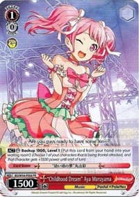 "Childhood Dream" Aya Maruyama - BanG Dream! Girls Band Party! - Weiss Schwarz card