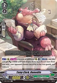 Temp Clerk, Damedile - V-EB10: The Mysterious Fortune - Cardfight Vanguard card