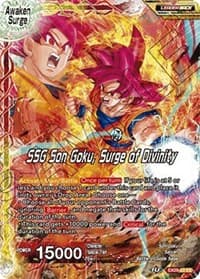 Super Saiyan Son Goku // SSG Son Goku, Surge of Divinity - Expansion Deck Box Set 09: Saiyan Surge - Dragon Ball Super: Masters card