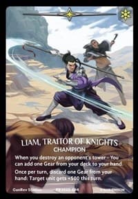 Liam, Traitor of Knights (Alternate Art) - Betrayal - Argent Saga TCG card