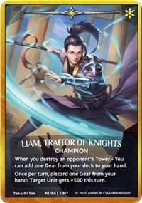 Liam, Traitor of Knights (Gold Metal Prize Card) - Argent Saga Promos - Argent Saga TCG card