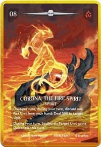 Corona, the Fire Spirit (Gold Metal Prize Card) - Argent Saga Promos - Argent Saga TCG card