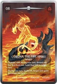 Corona, the Fire Spirit (Silver Metal Prize Card) - Argent Saga Promos - Argent Saga TCG card