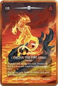 Corona, the Fire Spirit (Bronze Metal Prize Card) - Argent Saga Promos - Argent Saga TCG card