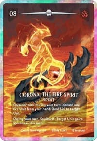 Corona, the Fire Spirit (Rainbow Metal Prize Card) - Argent Saga Promos - Argent Saga TCG card